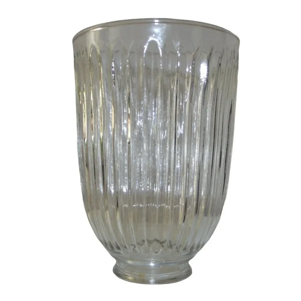 1 Clear Ribbed Glass Globe Light Shade Ceiling Fan Replacement bell 6